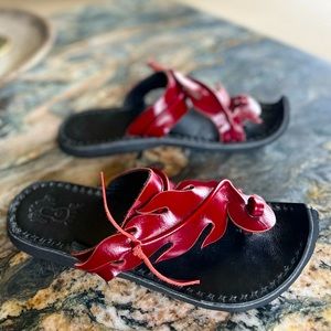Handmade “Flame” Leather Women’s size 9.5 Sandal